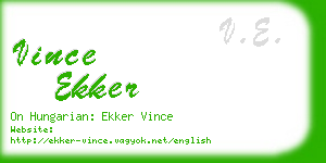 vince ekker business card